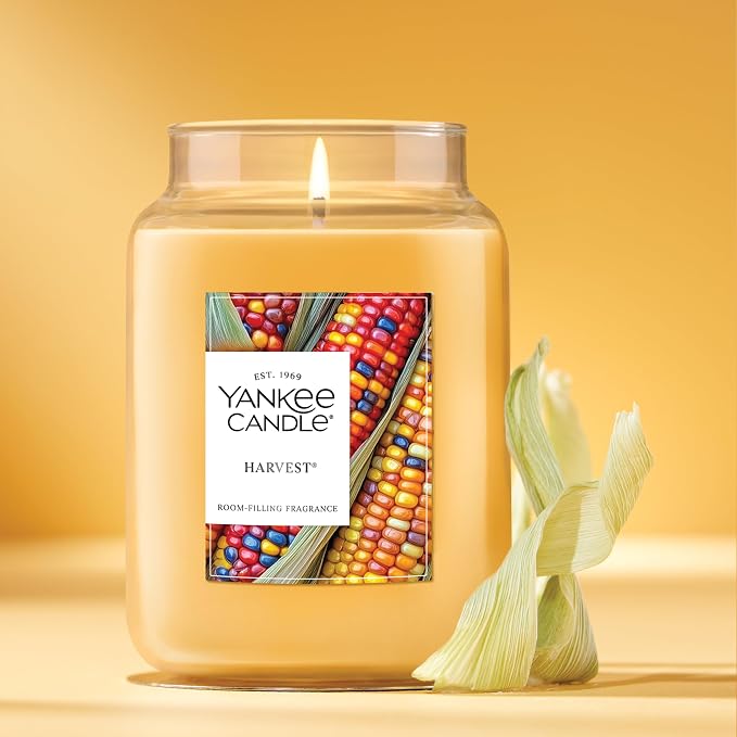 Yankee Candle Harvest, Thanksgiving Scented Candle, 22oz Large Jar - Image 4