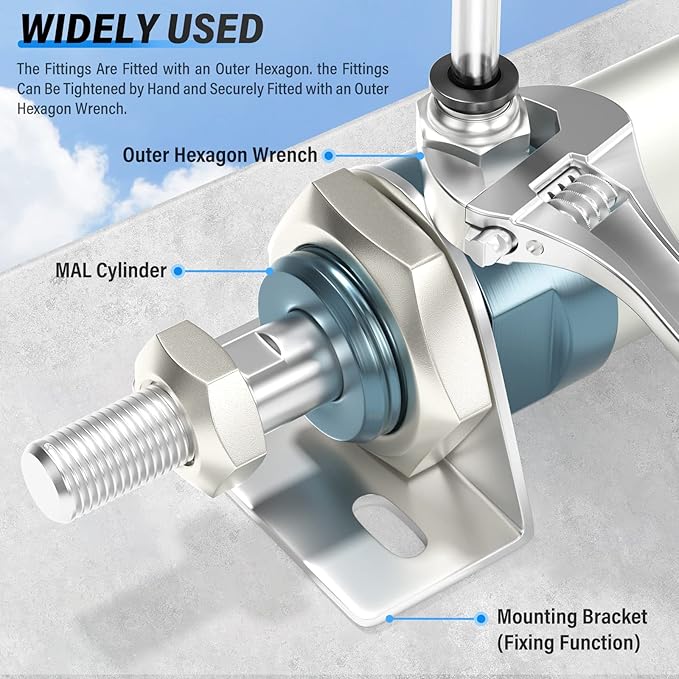 TAILONZ 10mm Tube OD x 1/4" NPT Male Straight Push to Connect Fitting 10pcs | - Image 5