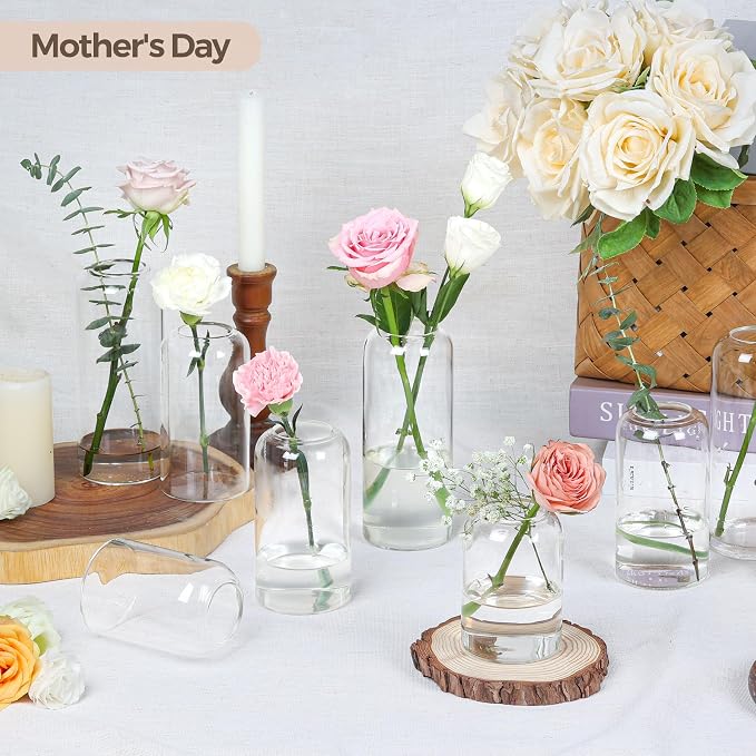 ComSaf Glass Bud Vases in Bulk, Mini Flower Display, Wedding Decor, Table - Image 7