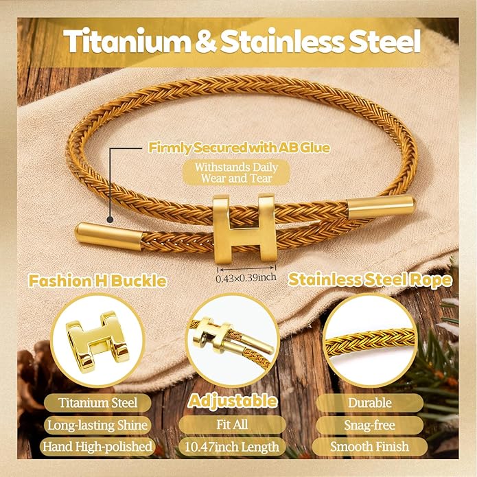 Valentines Day Gifts for Her: Fashion Accessories To My Love Adjustable Gold Rope Bracelets - Anniversary Birthday Gift for Girlfriend Wife Mom - Romantic I Love You Valentines Gift for Women Couple