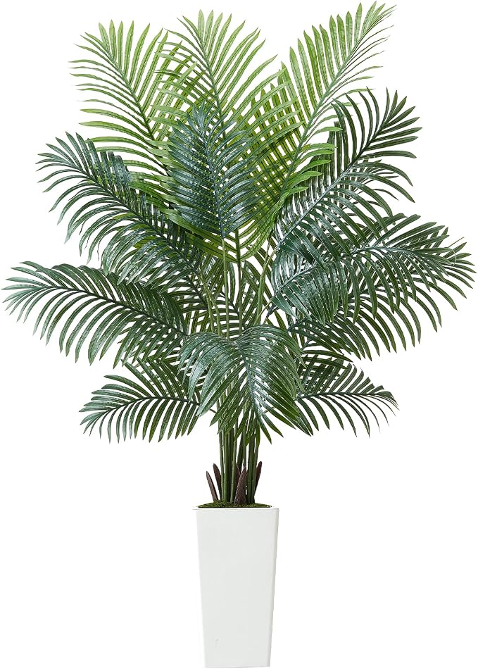 VEVOR Artificial Areca Palm Tree 6 ft, Fake Palm Tropical Plants - Image 9