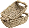 StorageWorks Small Baskets for Shelf, Seagrass Woven Basket for Gifts | Wicker by StorageWorks