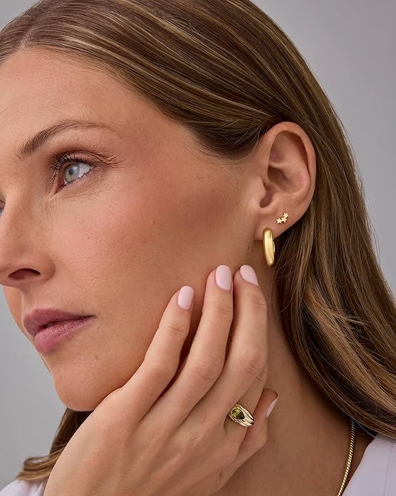 PAVOI 14K Gold Plated 925 Sterling Silver Posts Mini Stud Flat Back Earrings for Women | Helix Cartilage Piercing Jewelry | Dainty Pearl Star Cluster Cubic Zirconia Lotus Climber Screw Backs
