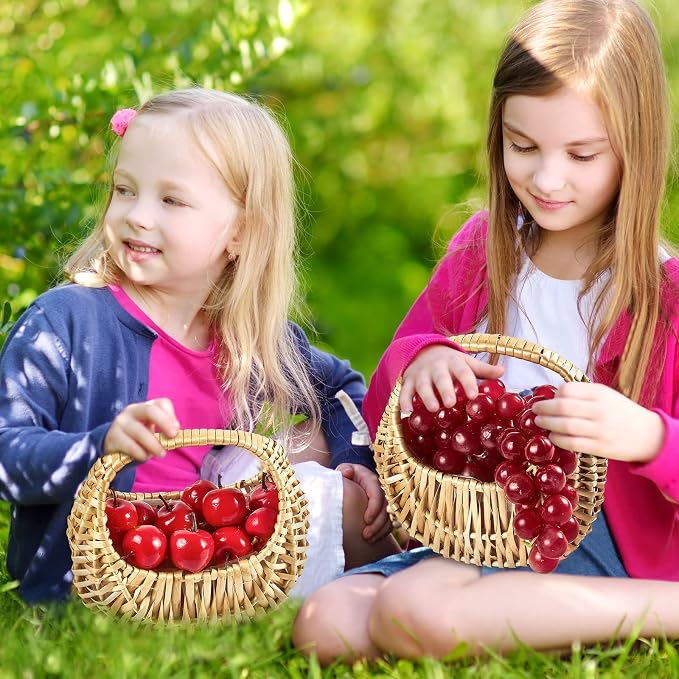 3 Pack Flower Girl Basket with Handle, 6.7 x 6.5 x 4.3 Inch, Nature | 6.7 x 6.5 - Image 7