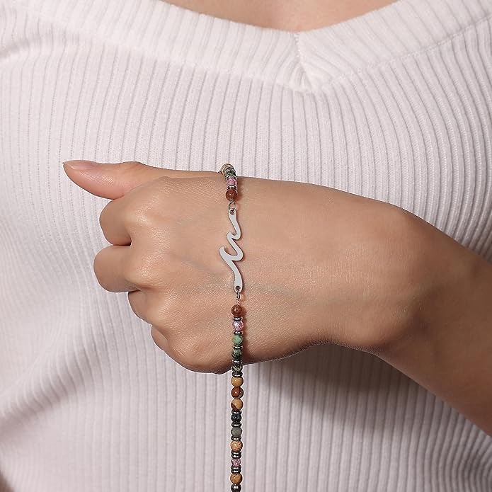 TONY & SANDY Friend Gifts for Women, Unique Valentine's Day Gifts for Her, Sister Gifts from Sister, Wave Bracelet, Christmas Birthday Gifts for Women, Bestie Friendship Bracelets