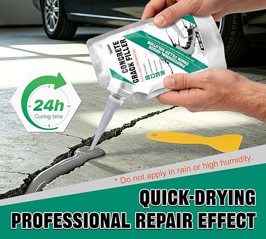 Concrete Crack Filler, 1.1LB Self Leveling Cement Crack Sealer - Image 5