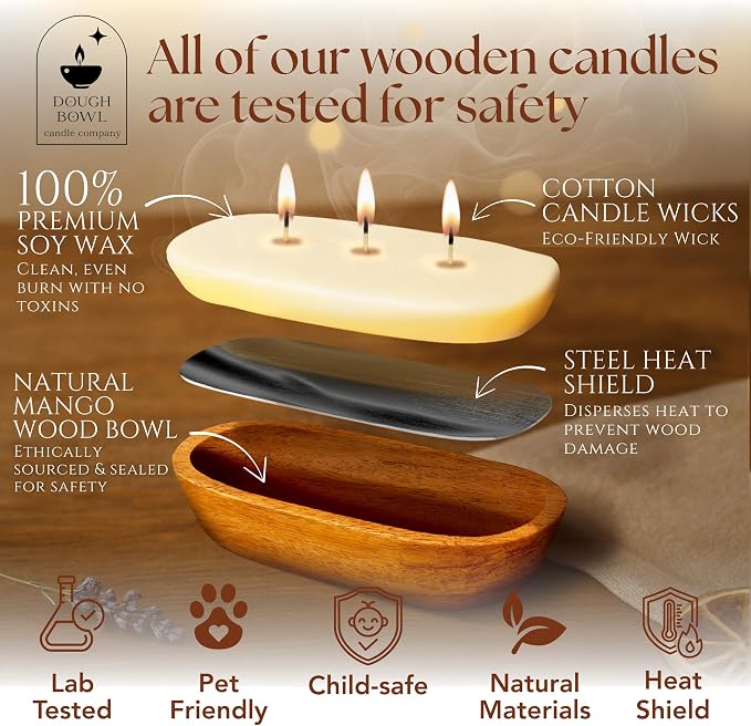 Dough Bowl Candle Co. Unscented Soy Candle - Image 4