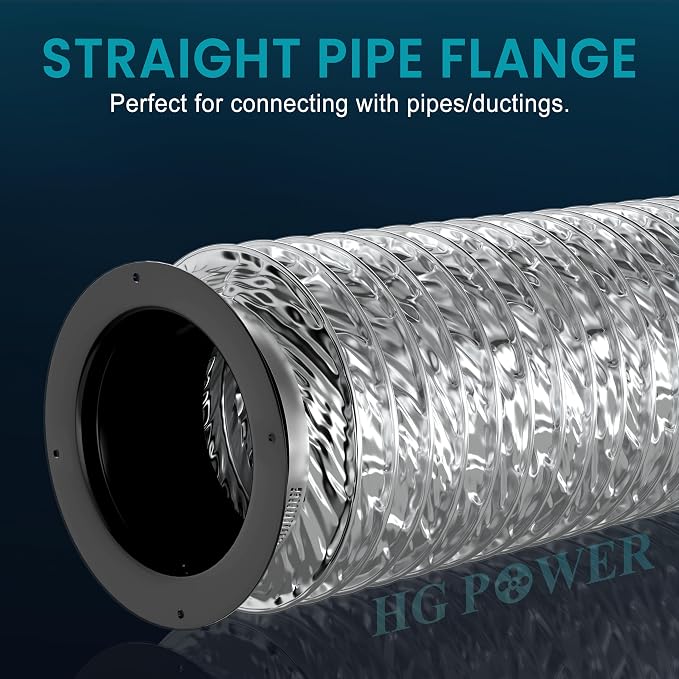 3 Inch Duct Connector, HG Power 2-Pack 75mm ABS Straight Pipe Flange - Image 3
