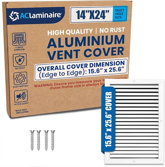 14x24 Aluminum Wall Ceiling Air Return Vent Cover HVAC Rustproof Grille by ACLAMINAIRE
