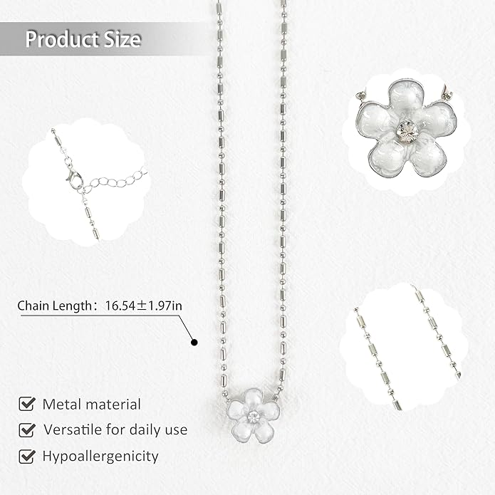 Snake Butterfly Necklace for Women Y2k Irregular Round Bead Pendant Women's Jewelry