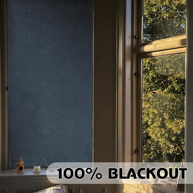RYB HOME 100% Blackout Short French Door Linen Curtain - Image 3