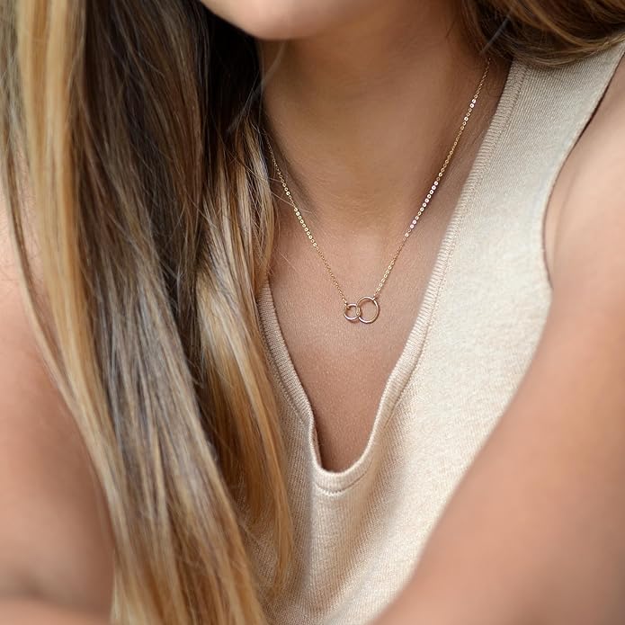 CHESKY 14k Gold Plated/Silver Plated Dainty Necklace for Women, Trendy Satellite Choker Necklace Thin Beaded Layered Choker Necklaces Discs Paperclip Chain Necklaces Womens Simple Jewelry