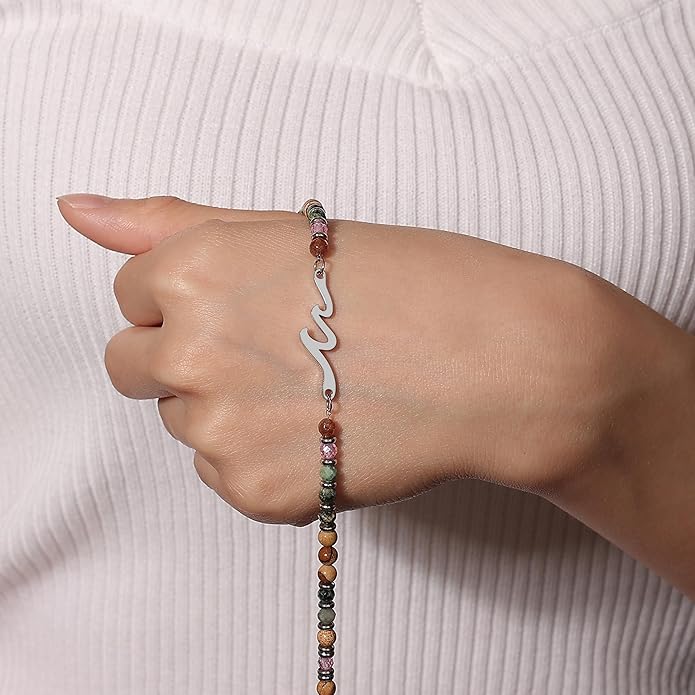 TONY & SANDY Friend Gifts for Women, Unique Valentine's Day Gifts for Her, Sister Gifts from Sister, Wave Bracelet, Christmas Birthday Gifts for Women, Bestie Friendship Bracelets