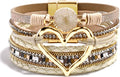 VIBILIA Boho Leather Wrap Bracelets for Women Multi-Layer Bracelets with Strong Clasp Jewelry for Women