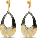 Aloha Earrings Gold Tone Non Pierced Clip On Dangling Earrings