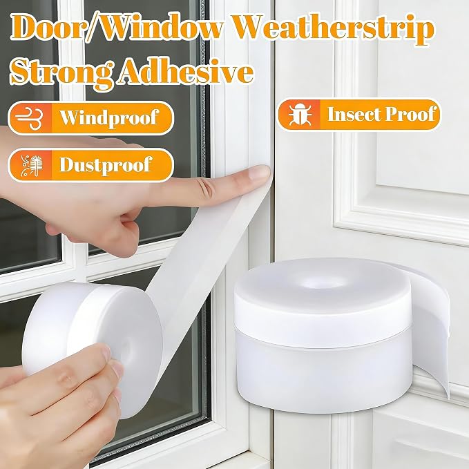 ZOMPAGO Clear Weather Stripping Door Window Draft Insulation, gap filler - Image 3
