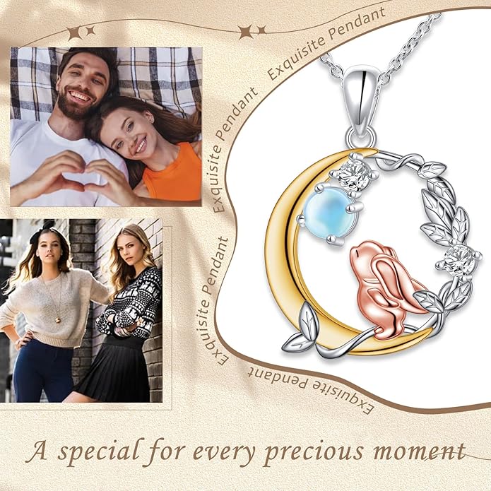 FLYOW 925 Sterling Silver Cute Animal Jewelry Hummingbird/Butterfly/Wolf/Corgi/Cat/Snake/Spider/Bat/Penguin/Bear/Opossum/Frog/Guinea Pig for Women Mother Friend Animal Lovers