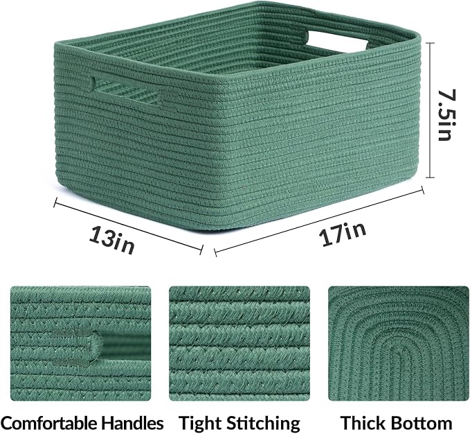 MiniArk Large Storage Baskets for Organizing, Baby Nursery, Toy Bins Box - Image 2