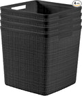 Curver Set of 4 Large Cube 17L Jute Decorative Plastic Organization and Storage by Unknown
