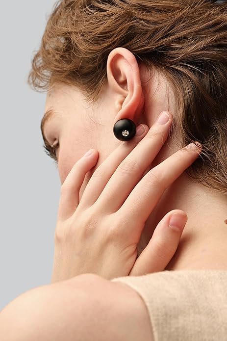 Trendy Stud Earrings Set for Women, 3 Pairs of Ball Earrings, Colorful Replaceable Beads, Gemstone Design, Lightweight Aluminum Alloy, Hypoallergenic Titanium Stainless Steel Stud