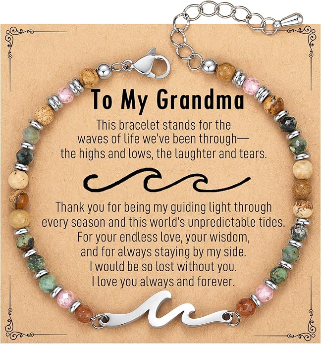 TONY & SANDY Friend Gifts for Women, Unique Valentine's Day Gifts for Her, Sister Gifts from Sister, Wave Bracelet, Christmas Birthday Gifts for Women, Bestie Friendship Bracelets
