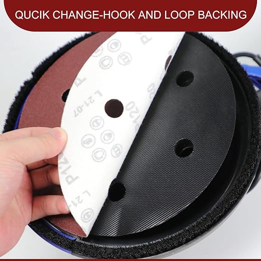 Awutzut 9 Inch 6 Hole Sanding Discs 80 Grit Hook and Loop - Image 5