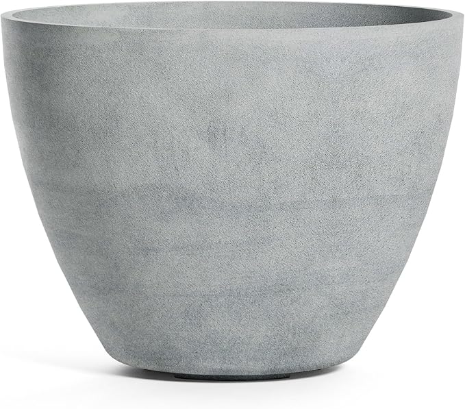 Lupo Tapered Indoor/Outdoor Planter, 32x24in Concrete Stone by Cosapots