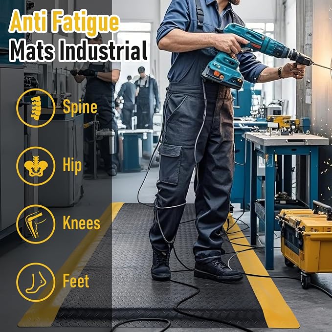 tonchean 3 x 7 FT Anti Fatigue Mats Extra Thick 15/16" Work Mat - Image 8