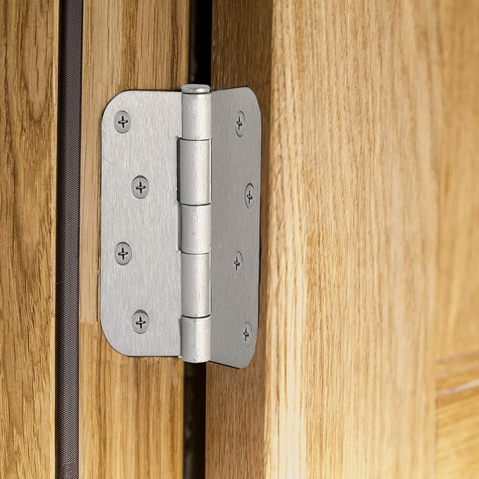 Design House Interior Door Hinge, Satin Nickel | 5/8" Radius, Traditional - Image 5