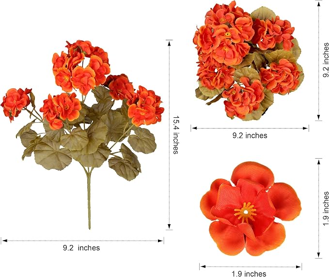 Fake Geraniums Artificial Flowers - Image 7