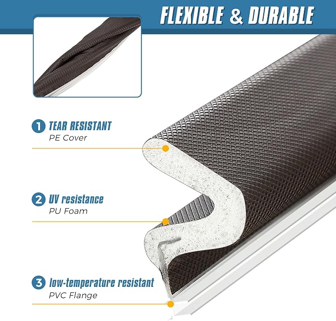 Door Weather Stripping, 40 FT V-Shaped Kerf Seal - Image 6