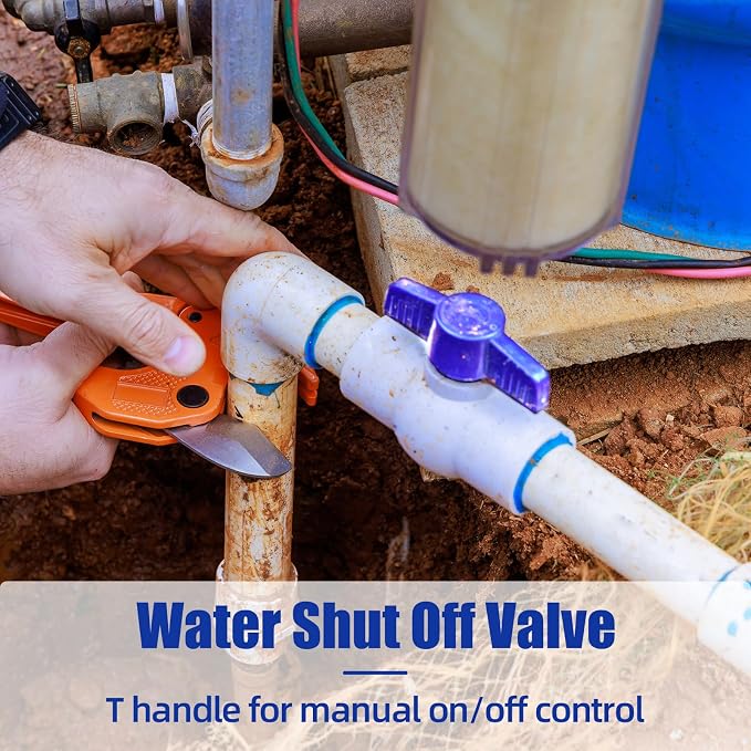 6 Pack PVC Ball Valve 1-1/4inch, PVC Water Pipe Shut Off Valve 1-1/4'' - Image 4