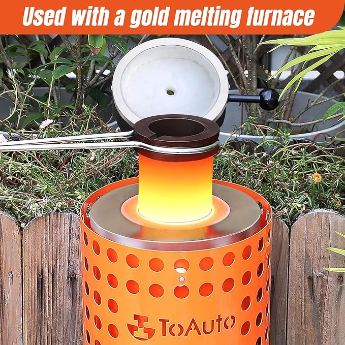TOAUTO 5KG Graphite Crucible, High Purity Metal Melting Casting Ingot Mould for Gold Silver Copper Brass Aluminum Jewelry Tools