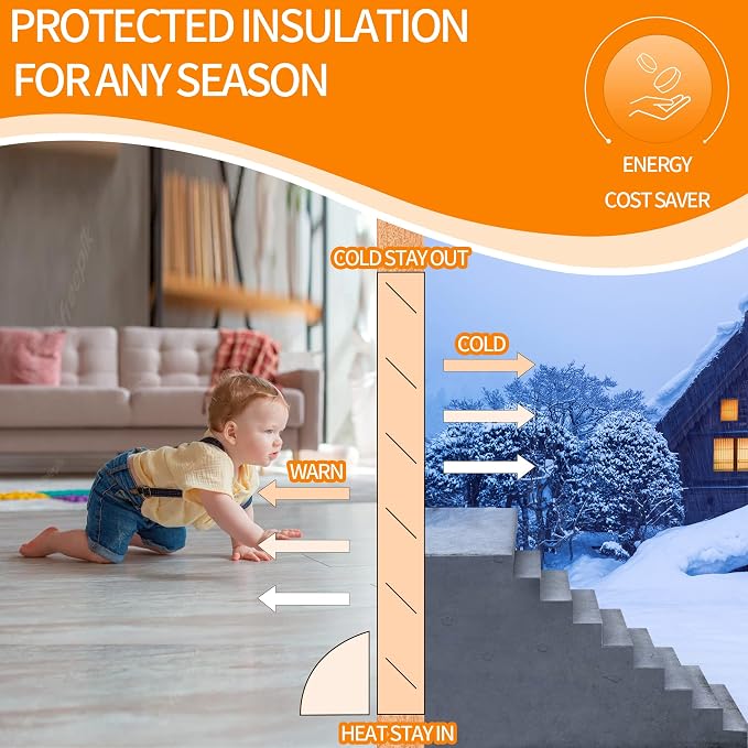 TORRAMI 32" Door Draft Stopper Under Bottom Insulation Noise Air Stopper 2.0LB - Image 5