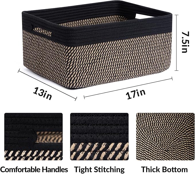 MiniArk Large Storage Baskets for Shelves, Baby Nursery, Toy Baskets Box - Image 2