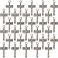 Zirconia Crystal Rhinestone Cross Charms for Jewelry Making Bracelet Necklace Choke Earring Pendant Key Chain Craft Supplies DIY Accessories