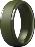 ThunderFit Silicone Rings for Men - 7 Rings / 4 Rings / 1 Ring Step Edge Rubber Wedding Bands 10mm Wide - 2.5mm Thick
