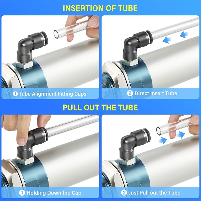 TAILONZ PNEUMATIC Elbow and Straight Combination 1/4 Inch Tube OD x 1/8 Inch - Image 4