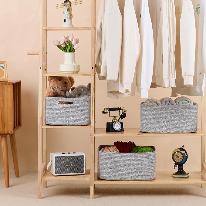 MiniArk Large Storage Baskets for Shelves, Baby Nursery, Toy Baskets Box - Image 3