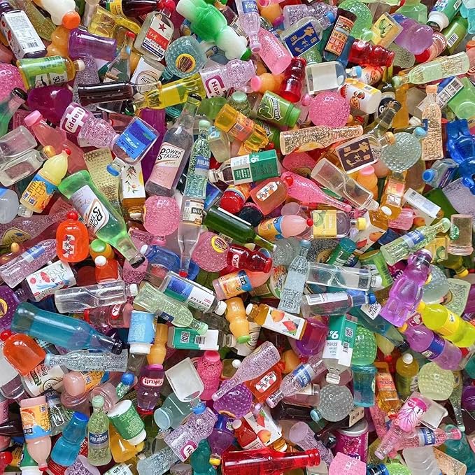 Ulalaza 100pcs Cute Slime Charms Mixed Set Resin Flatback for DIY Craft Making Ornament Scrapbooking Beads Assorted Candy Fruit Cake Trellis