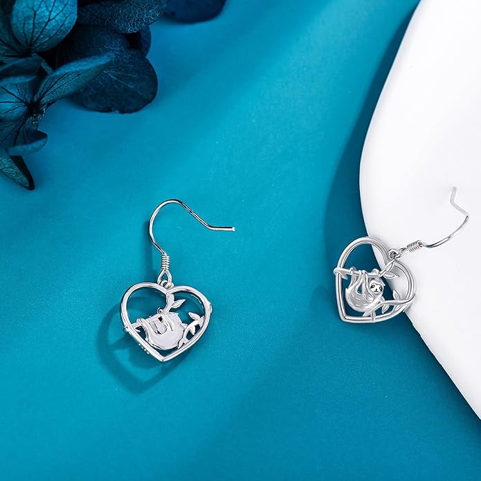 Sloth Earrings 925 Sterling Silver Animal Sloth Jewelry Gifts for Women