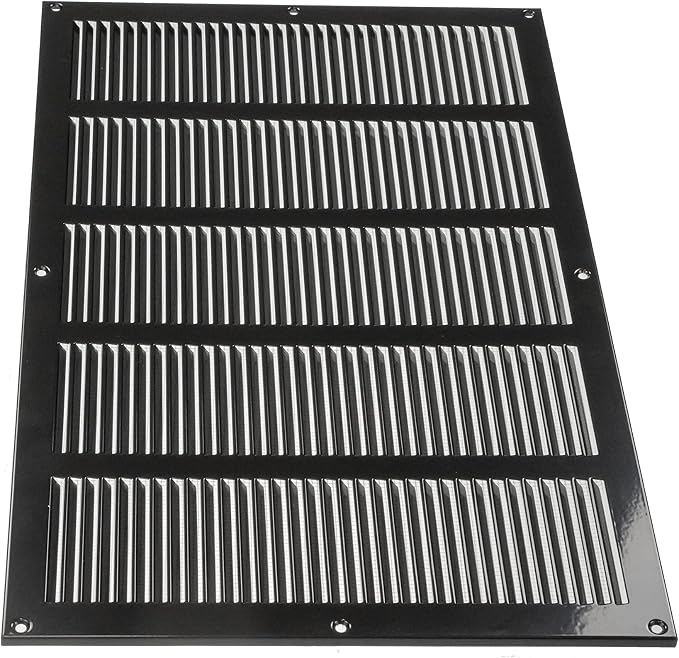 Repa Market Air Vent Cover 20x12 Inch Black Galvanized Steel Louvered Grill - Image 8