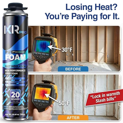 Spray Foam Insulation, Expanding Foam Sealant Spray, 6 Pack x 26.46 oz | High - Image 4