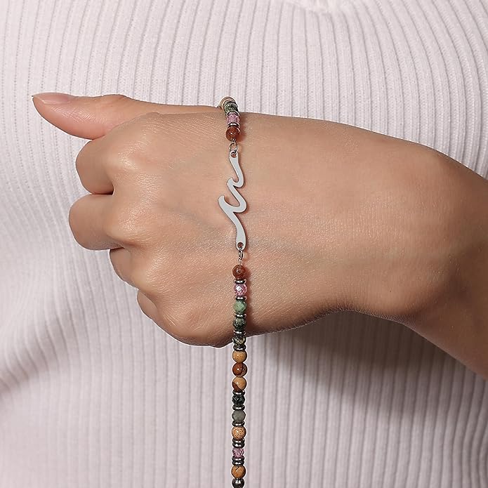 TONY & SANDY Friend Gifts for Women, Unique Valentine's Day Gifts for Her, Sister Gifts from Sister, Wave Bracelet, Christmas Birthday Gifts for Women, Bestie Friendship Bracelets