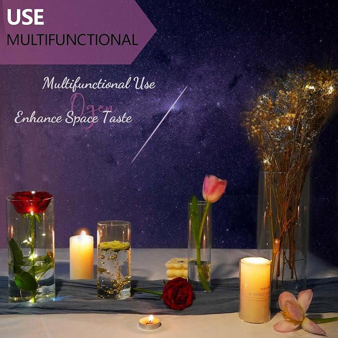 15pcs Cylinder Vases for Centerpieces Small Flower 4, 10Inch Tall Clear Vase - Image 4