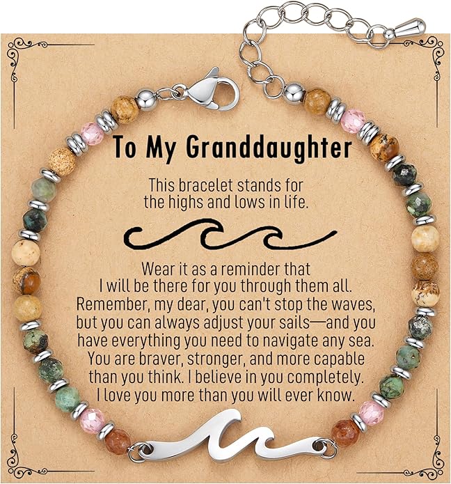 TONY & SANDY Friend Gifts for Women, Unique Valentine's Day Gifts for Her, Sister Gifts from Sister, Wave Bracelet, Christmas Birthday Gifts for Women, Bestie Friendship Bracelets