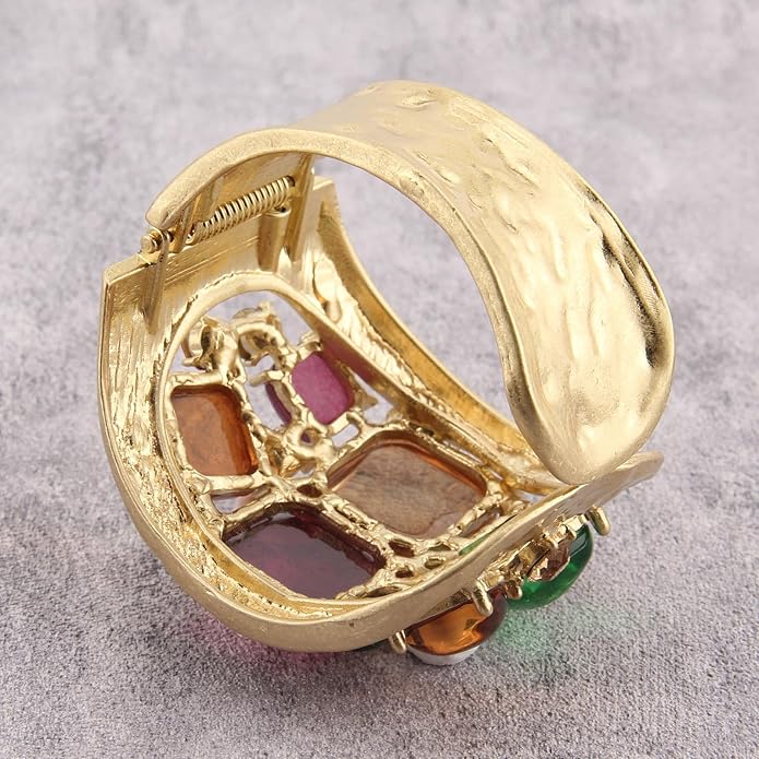 Gold Cuff Bracelet for Women Silver Beaded Bracelets Open Bangle Stackable Stretch Bead Bracelet Boho Jewelry Gifts for Wife Couple