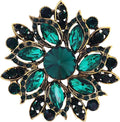 LAXPICOL Vintage Women's Austrian Crystal Elegant Flower Brooch Wedding Broach Pin