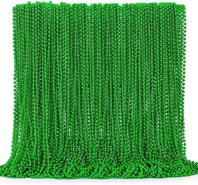 144PCS St Patricks Day Necklace, St. Patrick's Day Bead Accessories Bulk, Irish Saint Patrick Day Beads Necklaces, Parade Throw Accessories for Mardi Gras St. Patricks Christmas Decorations