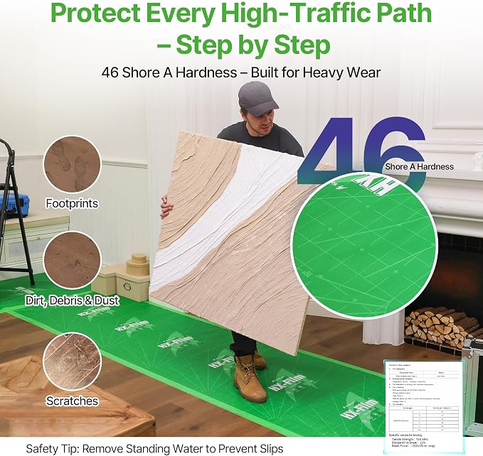 39"x100' Heavy-Duty Floor Protection | Construction Grade Carpet Protector | - Image 4